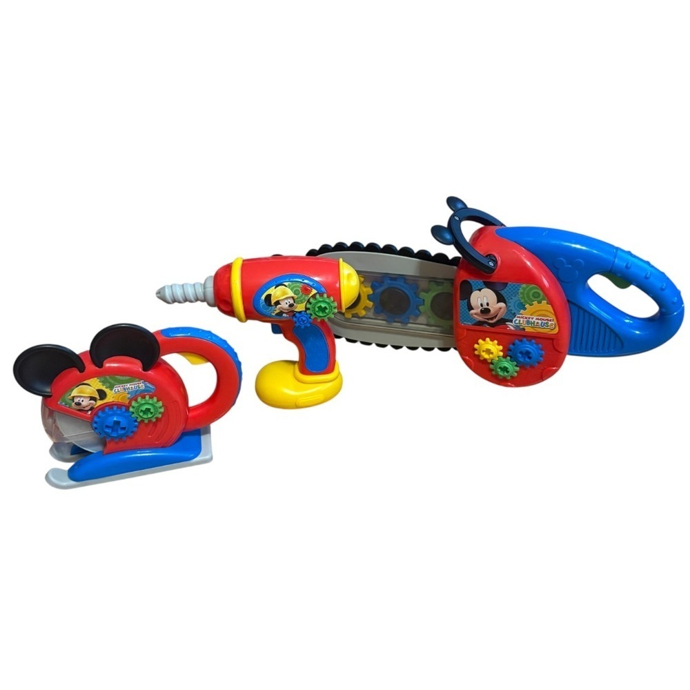 Disney Mickey Mouse Clubhouse Gear Go ‘N Chainsaw Saw Screwdriver Rare Set